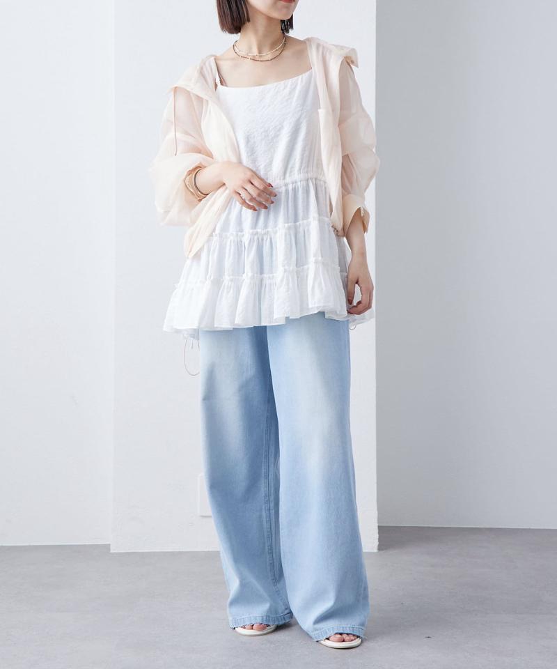 【夏でも涼しい！嬉しい3サイズ】カットオフオーバーダイデニム