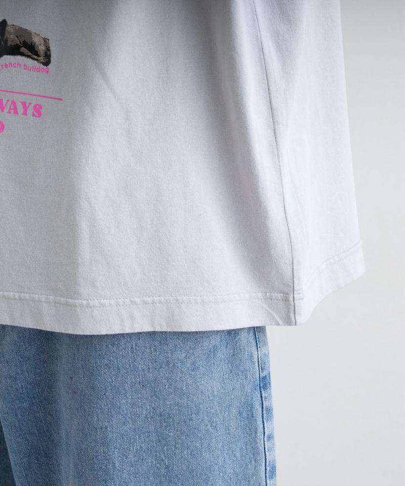 【SOUNDS GOOOOD】パウダー加工プリント&刺繍TEE