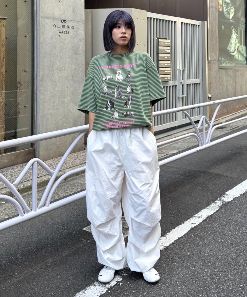 【SOUNDS GOOOOD】パウダー加工プリント&刺繍TEE