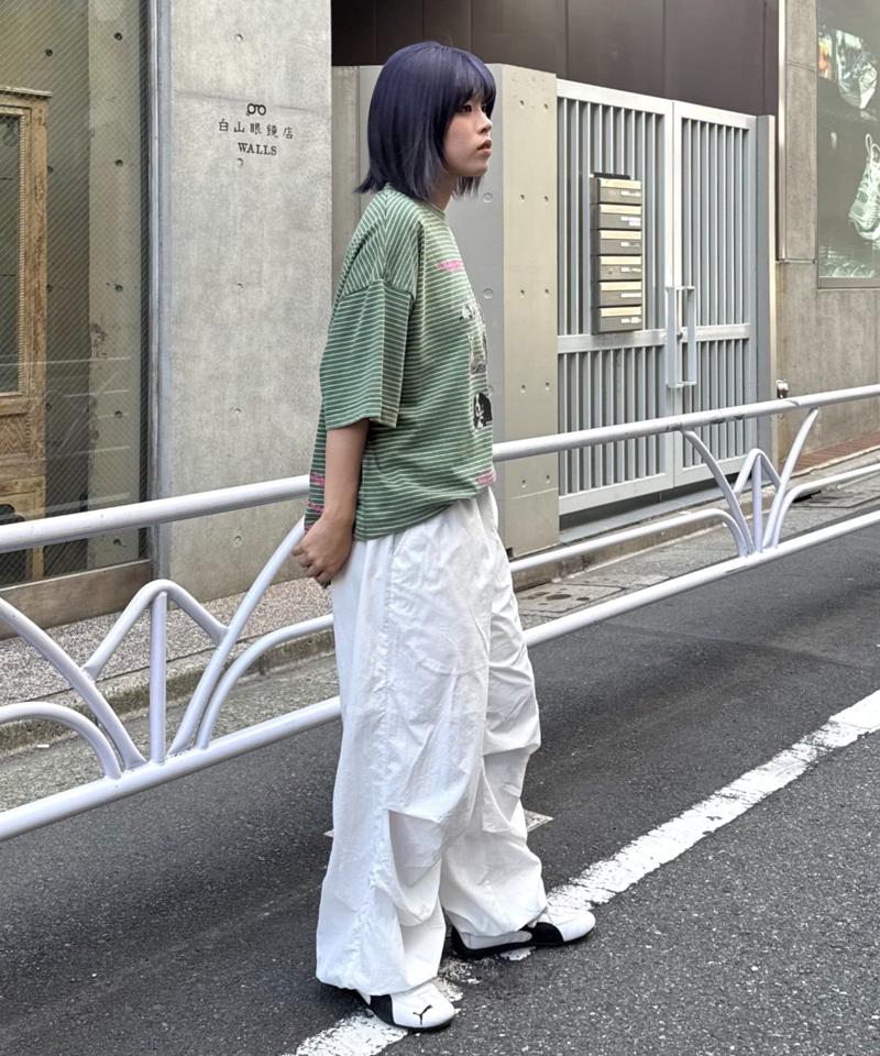 【SOUNDS GOOOOD】パウダー加工プリント&刺繍TEE