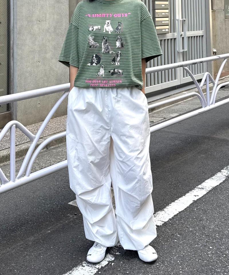 【SOUNDS GOOOOD】パウダー加工プリント&刺繍TEE