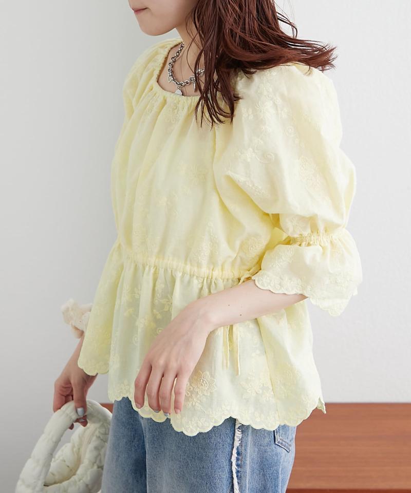 【前後2WAY】レース刺繍オフショルブラウス