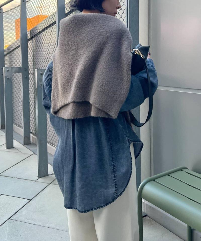 【2サイズ展開/オールシーズン着れる】テンセルデニムシャツ