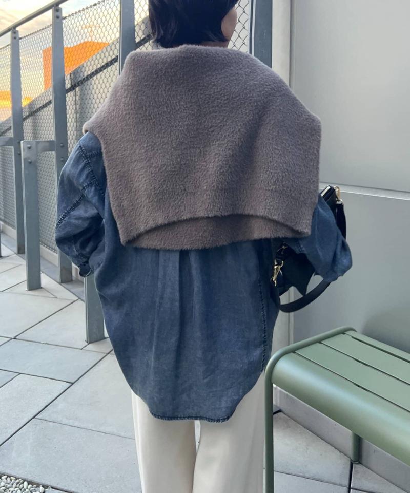 【2サイズ展開/オールシーズン着れる】テンセルデニムシャツ