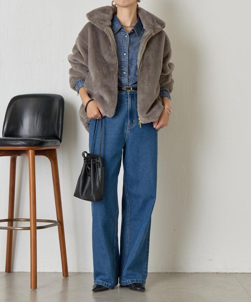 【2サイズ展開/オールシーズン着れる】テンセルデニムシャツ