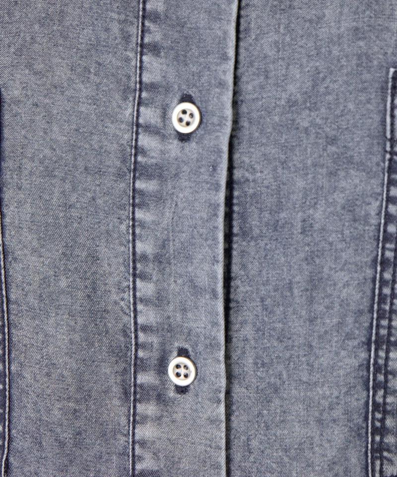 【2サイズ展開/オールシーズン着れる】テンセルデニムシャツ