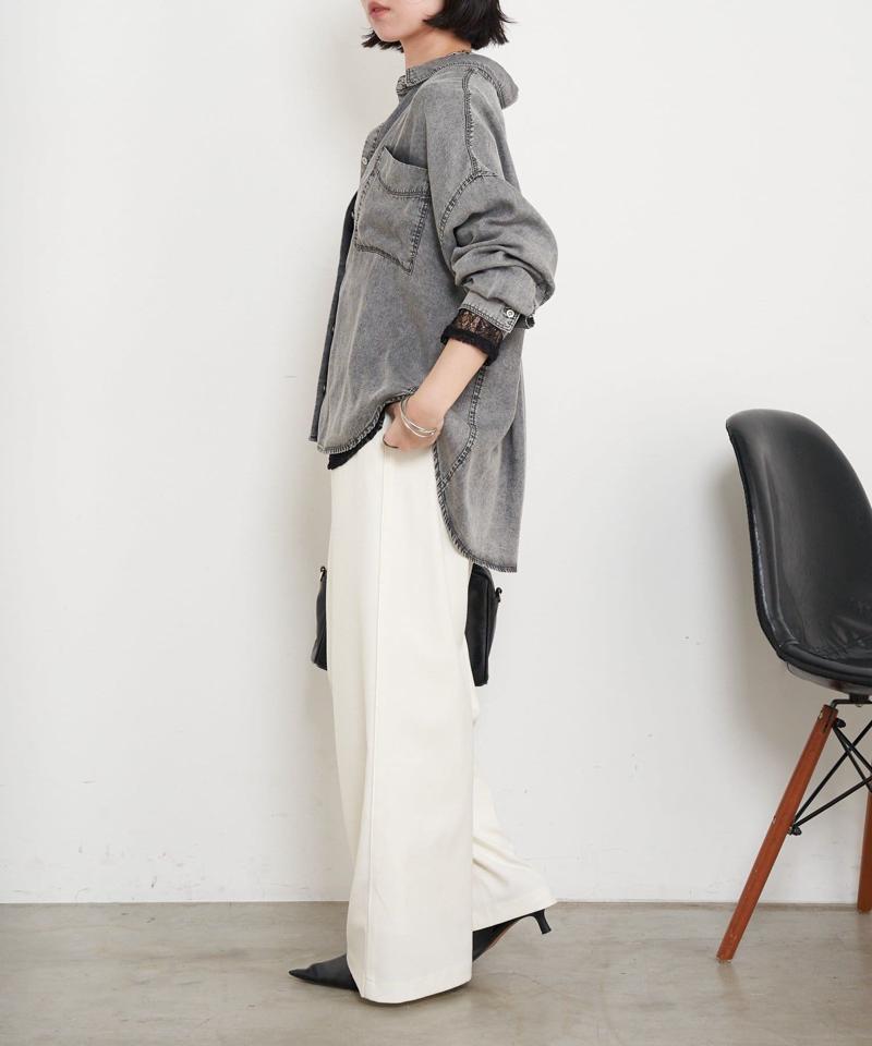 【2サイズ展開/オールシーズン着れる】テンセルデニムシャツ