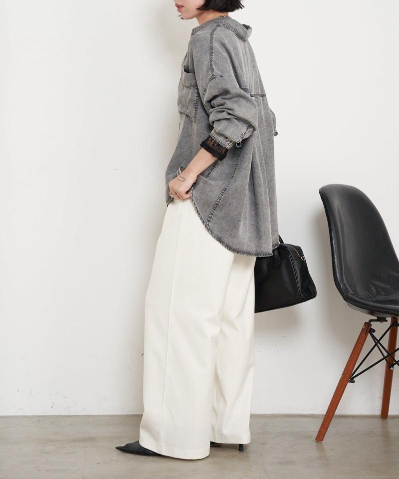 【2サイズ展開/オールシーズン着れる】テンセルデニムシャツ