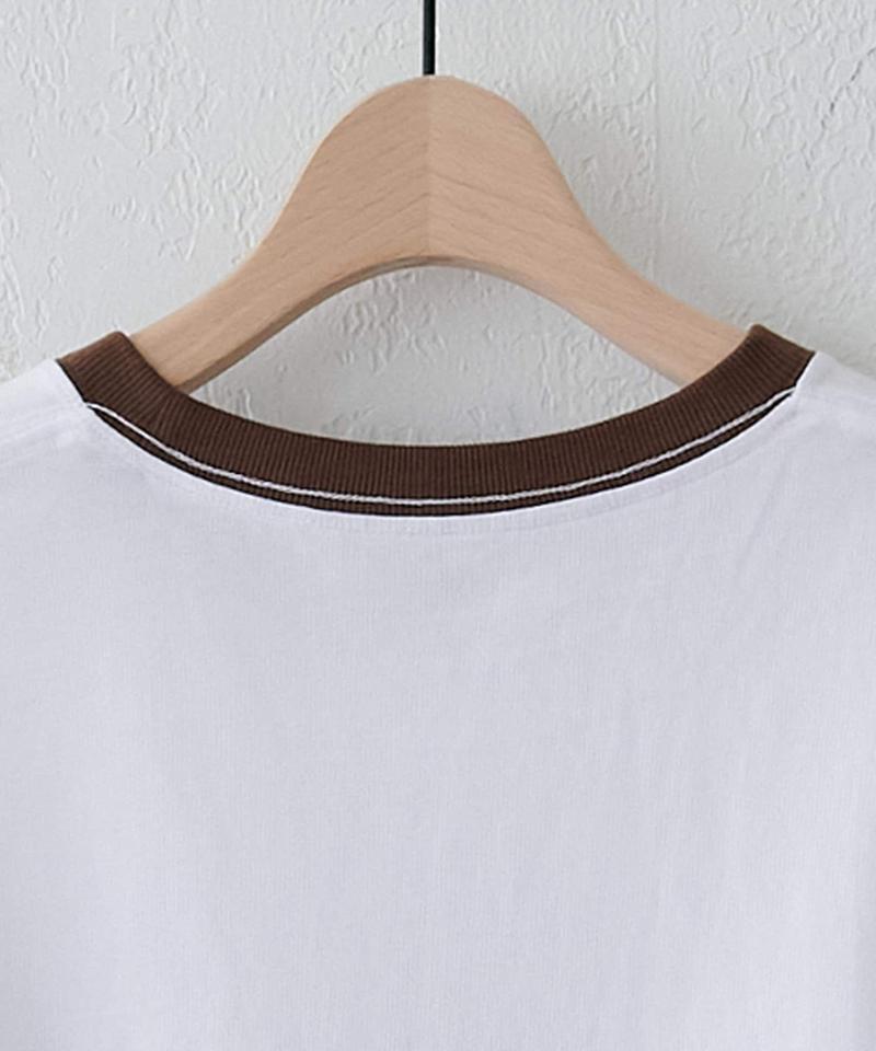 【ユニセックス】カーグラフィックリンガーTシャツ