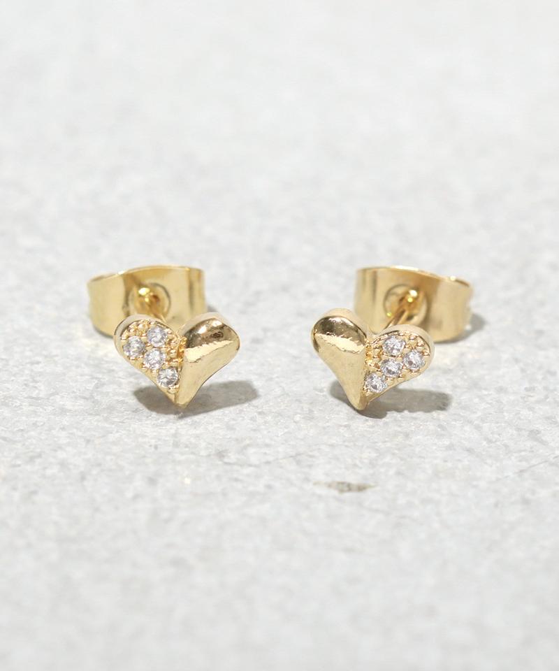 ミニハーフハートピアス