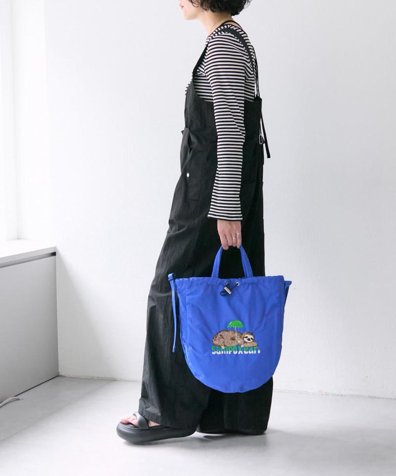 《撥水/A4サイズ対応》	sampo×earコラボ刺しゅう2WAYショルダーバッグ