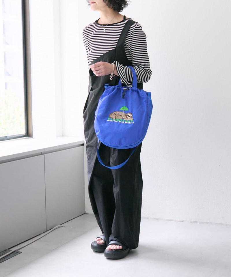 《撥水/A4サイズ対応》	sampo×earコラボ刺しゅう2WAYショルダーバッグ