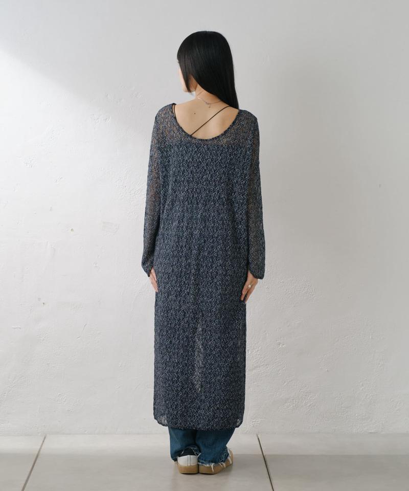 【WEB限定/前後2WAY/リバーシブル】レースフラワー長袖ワンピース