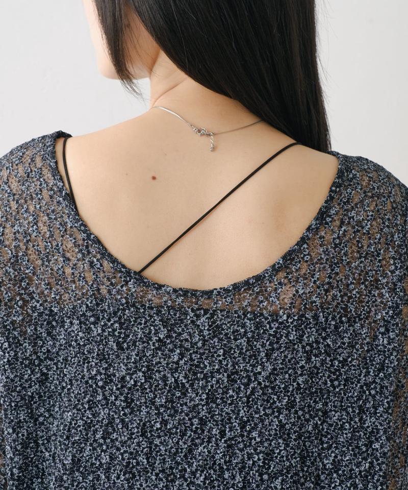 【WEB限定/前後2WAY/リバーシブル】レースフラワー長袖ワンピース