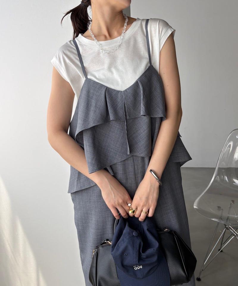 【WEB限定】 フリルビスチェキャミサロペット