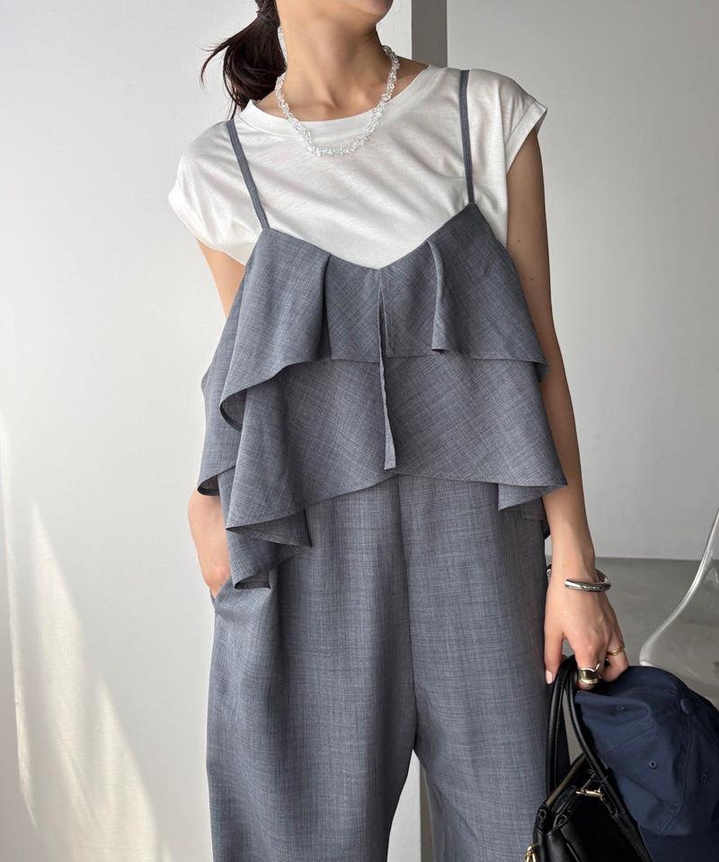 【WEB限定】 フリルビスチェキャミサロペット
