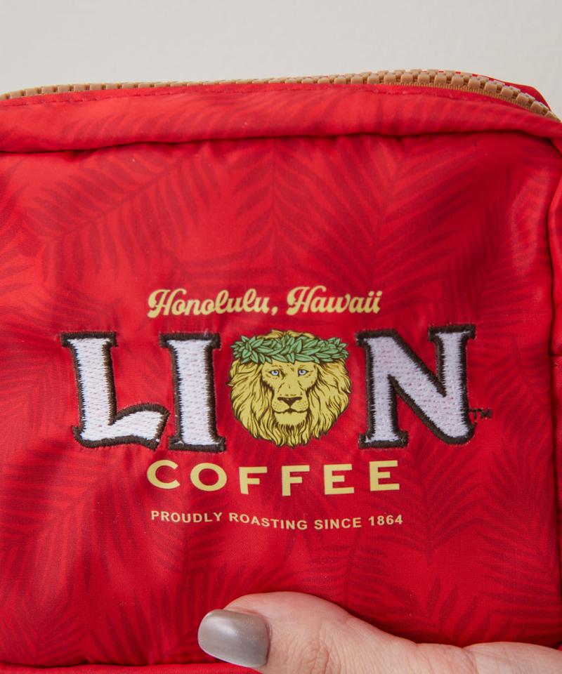 LION COFFEE(ライオンコーヒー)コラボスクエア型ポーチ