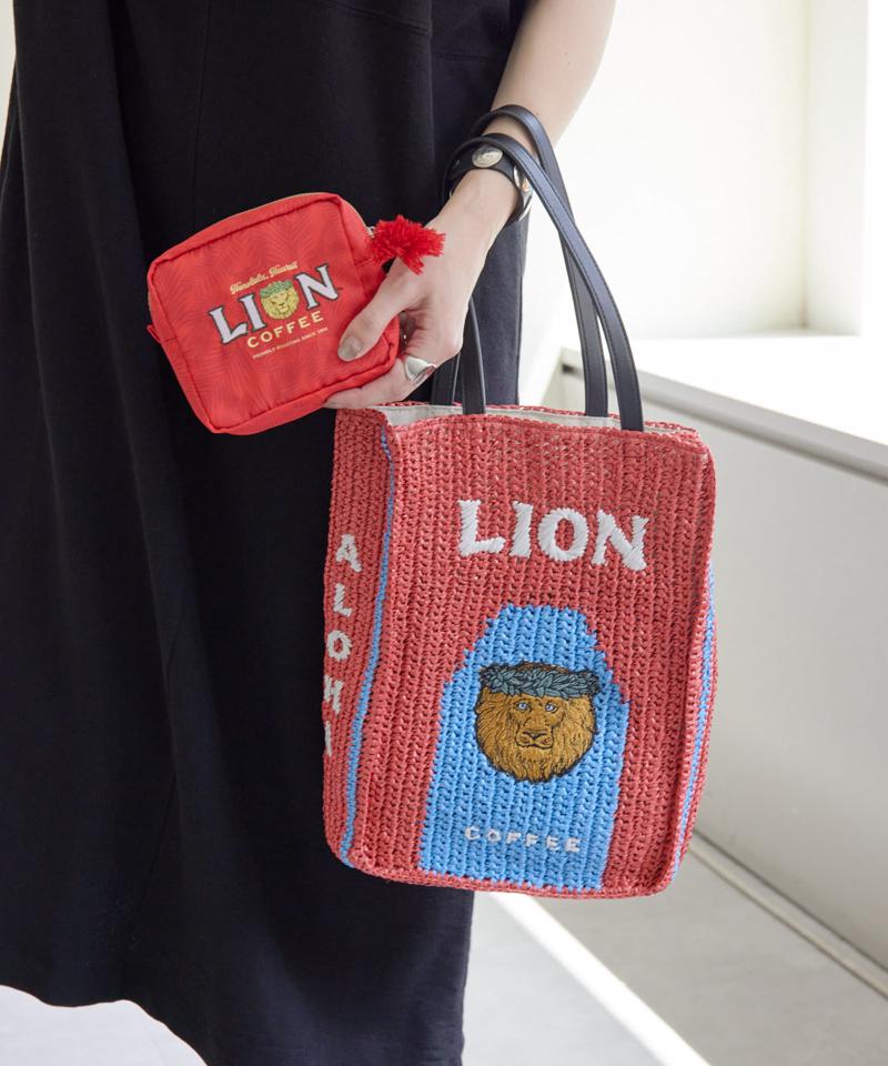LION COFFEE(ライオンコーヒー)コラボスクエア型ポーチ