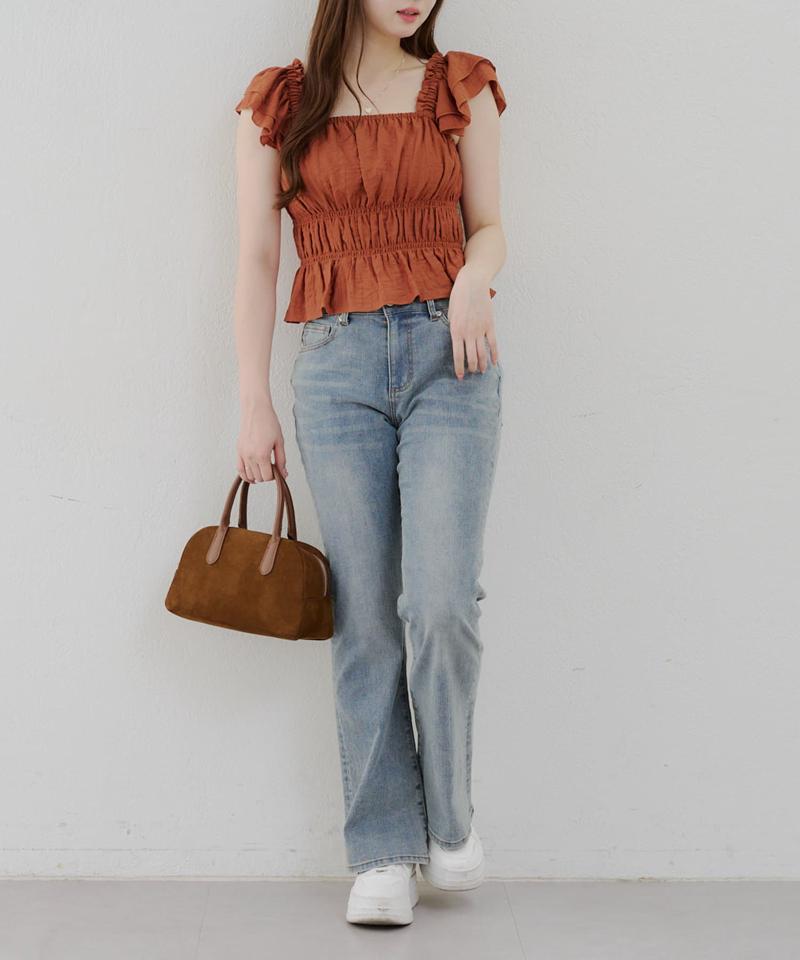 【@reve.perle_企画】後ろレースアップフレアパンツ