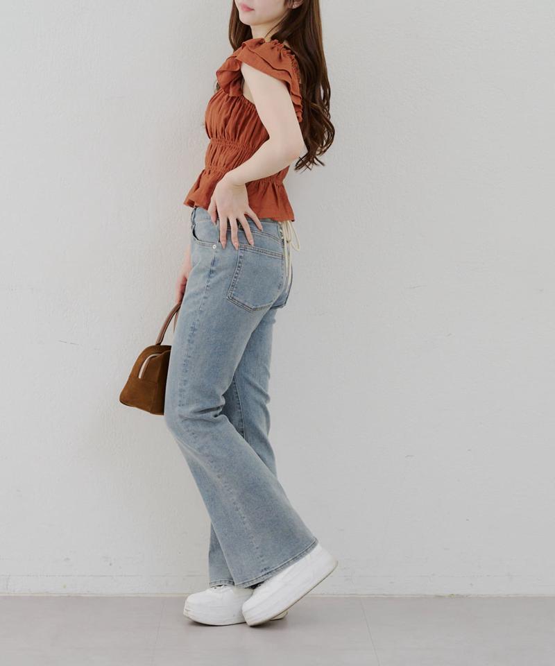 【@reve.perle_企画】後ろレースアップフレアパンツ