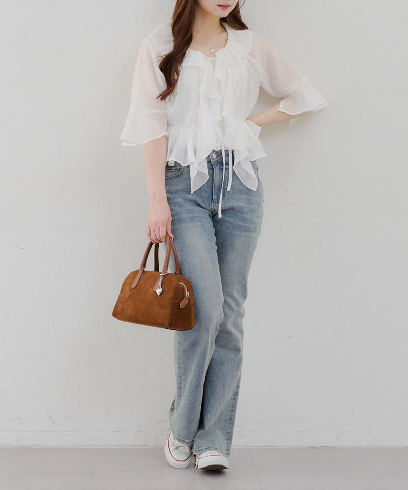 【@reve.perle_企画】後ろレースアップフレアパンツ