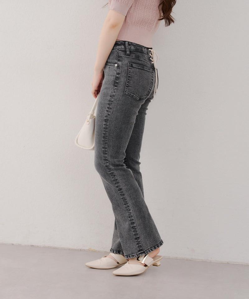 【@reve.perle_企画】後ろレースアップフレアパンツ