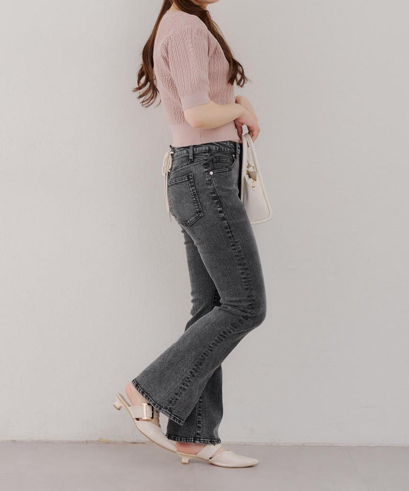 【@reve.perle_企画】後ろレースアップフレアパンツ