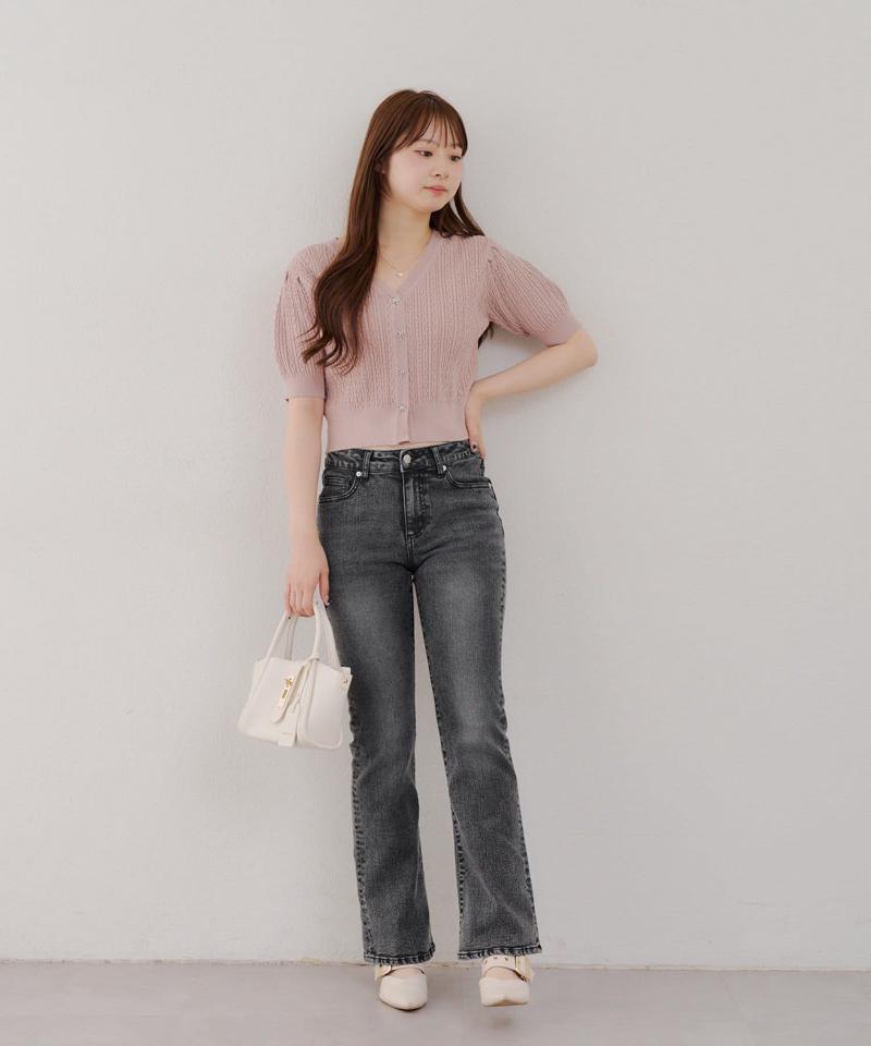 【@reve.perle_企画】後ろレースアップフレアパンツ