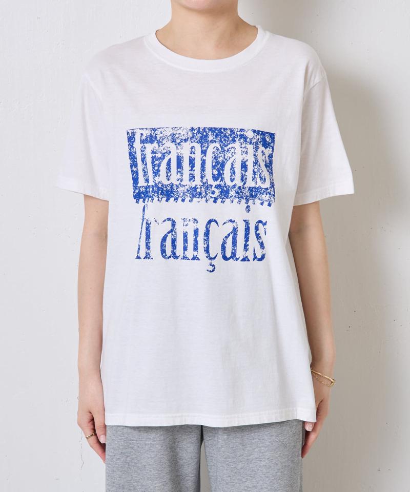【大人のロゴT】ウォッシュロゴＴシャツ