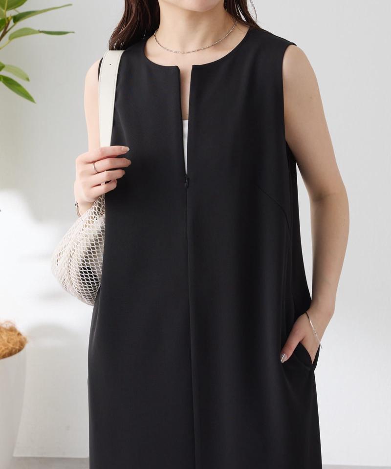 【4月14日24：59まで！TIMESALE開催中】《接触冷感》クールタッチIラインワンピース