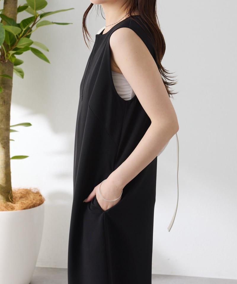 【4月14日24：59まで！TIMESALE開催中】《接触冷感》クールタッチIラインワンピース