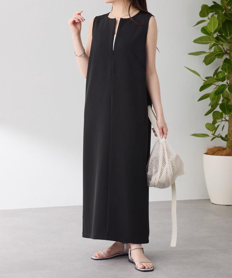 【4月14日24：59まで！TIMESALE開催中】《接触冷感》クールタッチIラインワンピース