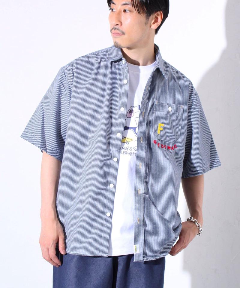 【FREDYMAC】ヒッコリーシャツ ショートスリーブ ストライプシャツ