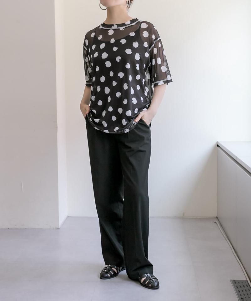 【ear PAPILLONNER】ドットプリントTシャツ【SUM1 STYLE】
