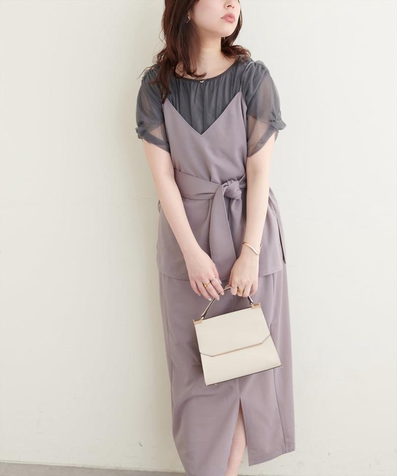 【natural couture】＜osono＞キャミ+タイトスカートセット