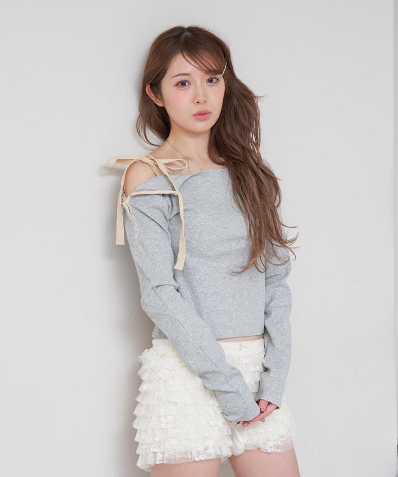 【RAY CASSIN】ワンショルテープロングTシャツ