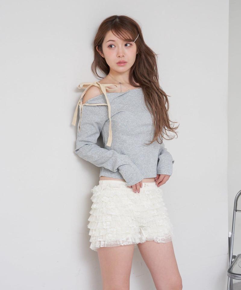 【RAY CASSIN】ワンショルテープロングTシャツ