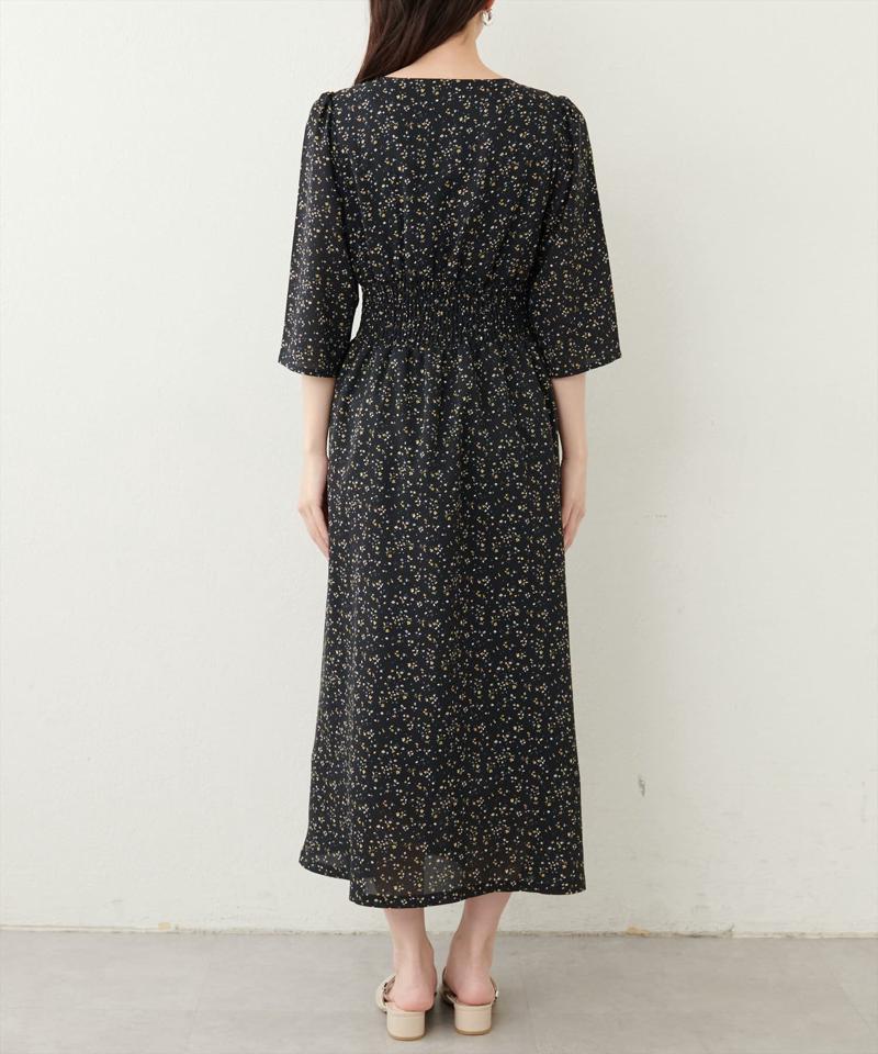 【natural couture】レトロ小花ワンピース