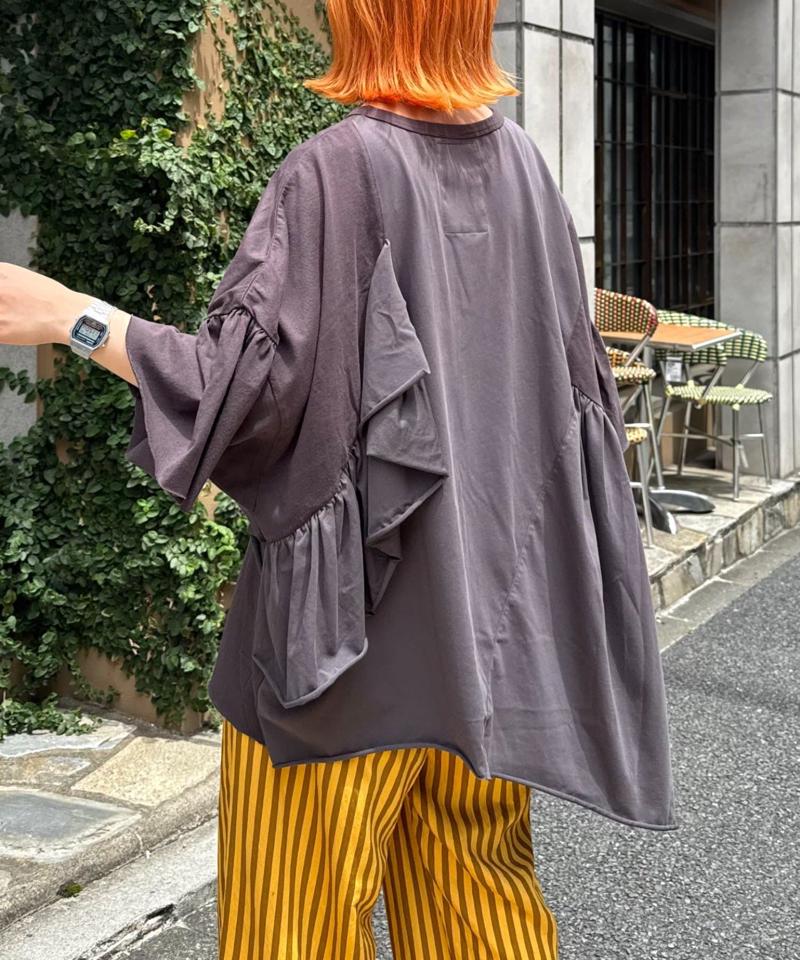 etsintaリメイクフリルオーバーTEE