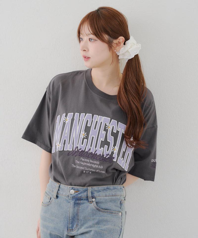胸ロゴ刺繍Tシャツ