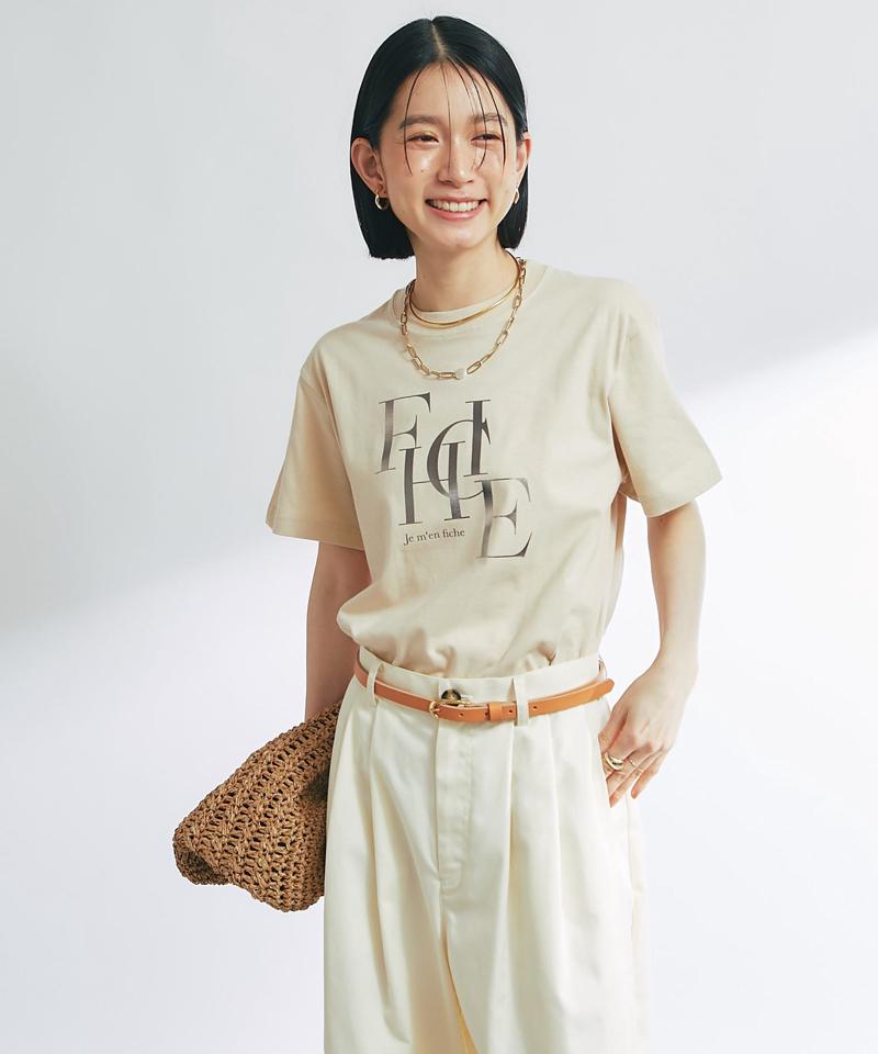 《綿100％・着心地抜群》Je men ficheラメフロッキーTシャツ