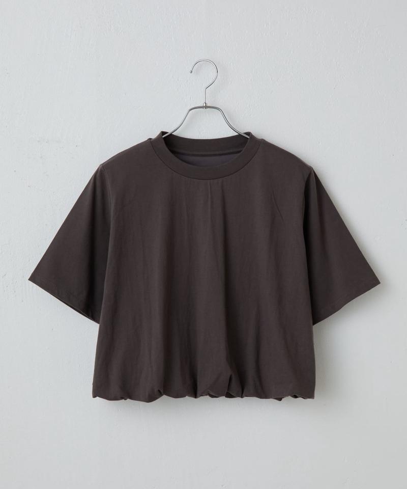 カットバルーン半袖トップス
