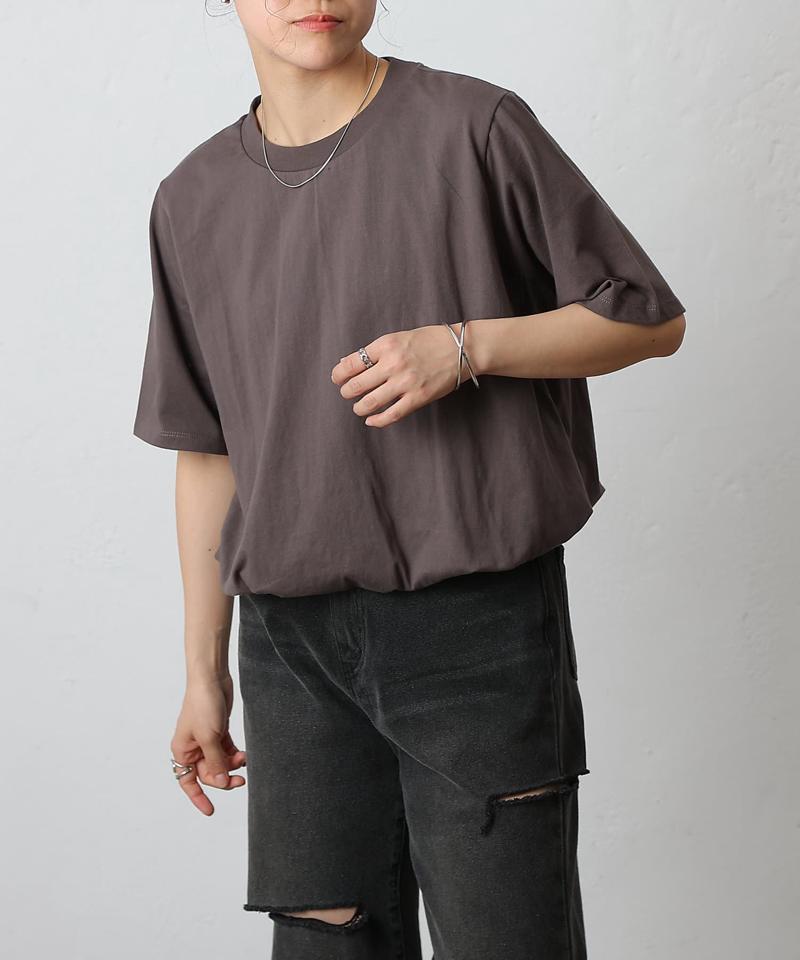 カットバルーン半袖トップス