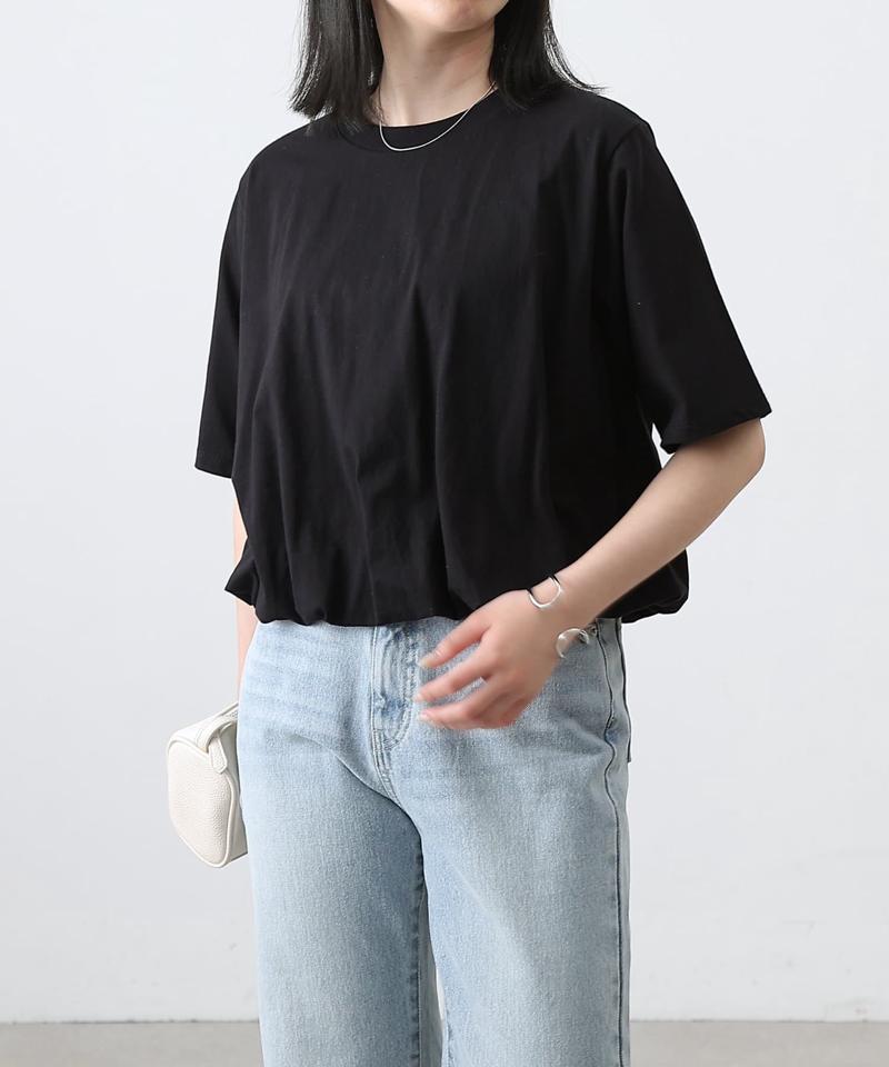 カットバルーン半袖トップス