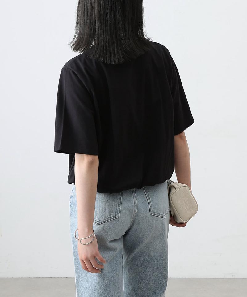カットバルーン半袖トップス