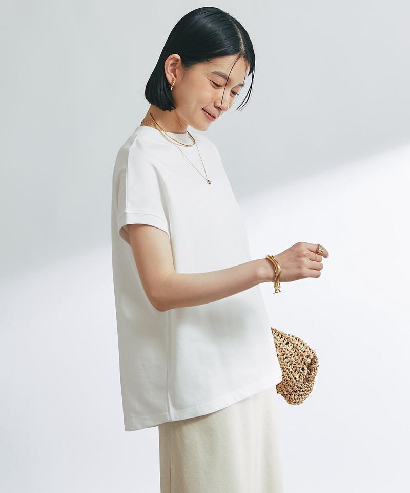 《デイリーに活躍》モックネックプレーンT