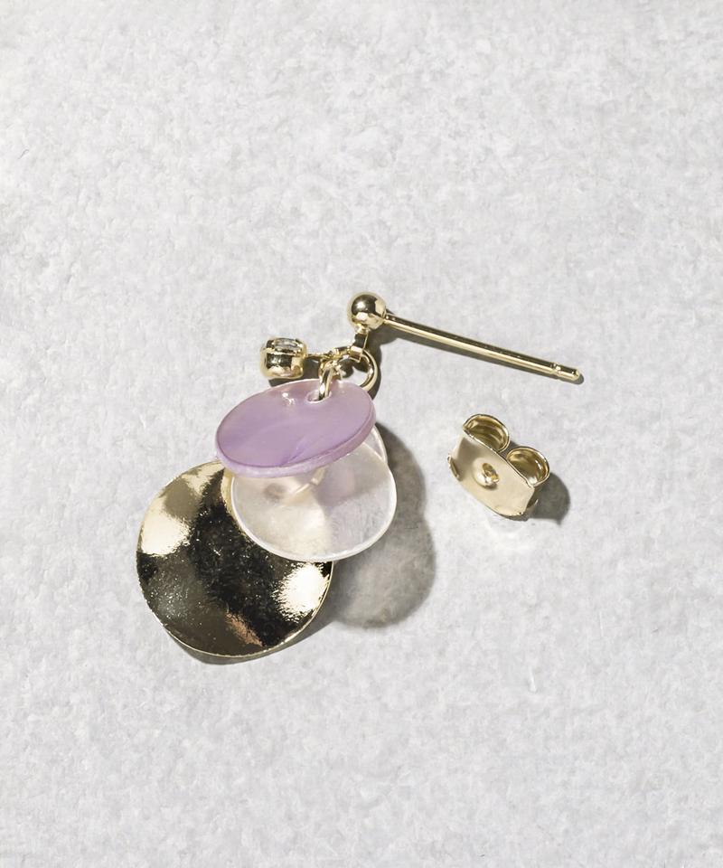 カラーシェルじゃらじゃらピアス