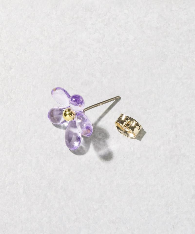 クリアフラワーピアス