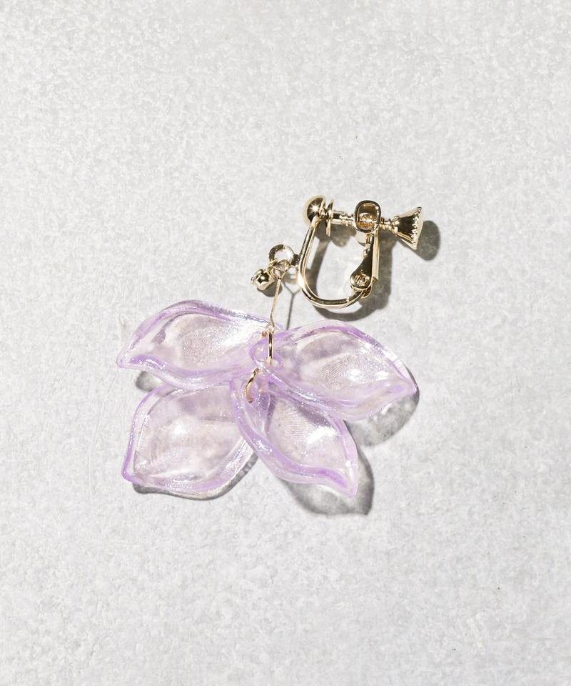 カラー花びらイヤリング