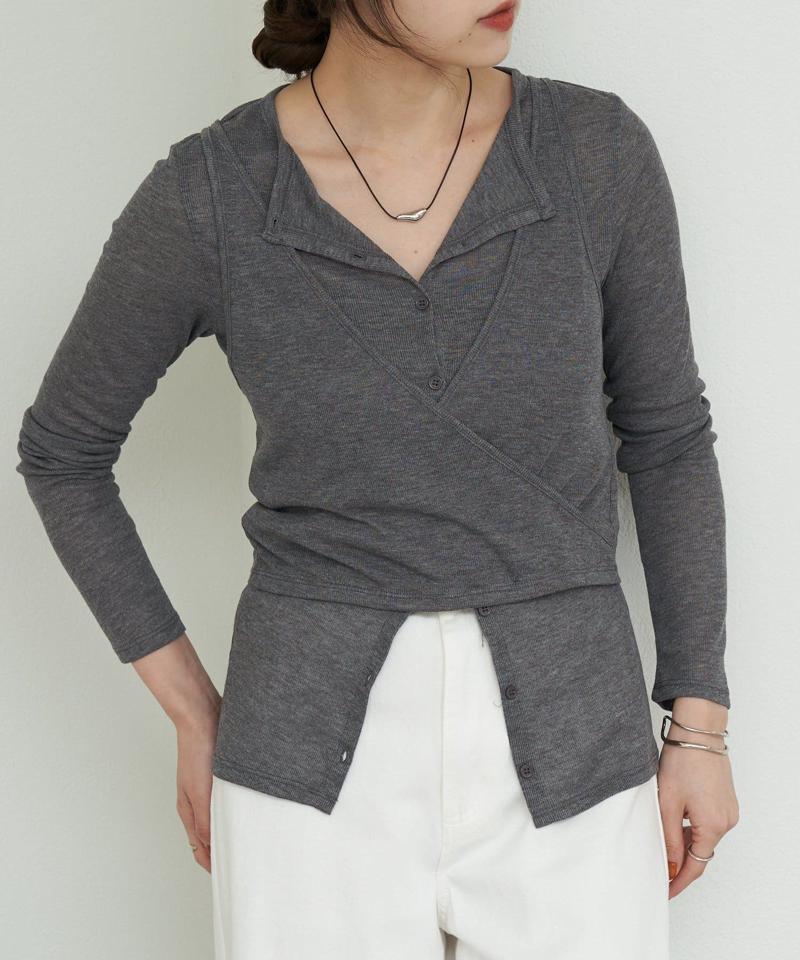 《新色登場》《大人のレイヤードスタイル》レイヤードカットソー